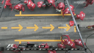 Voertuigen Ferrari Gifs hoogtepunt formule pitstop 