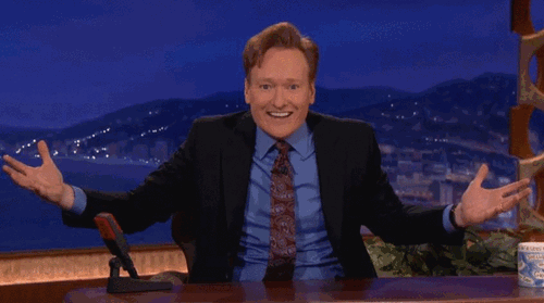 Frozen Gifs Filmsterren Conan obrien geschokt vast te zitten 