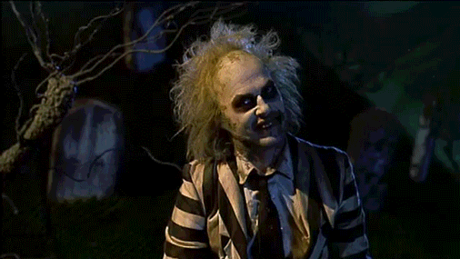 Halloween Films en series Beetlejuice Gifs showtime Tim Burton 
