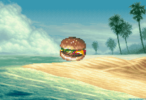 Kunst Eten en drinken Gifs Hamburger pixel haydiroket cartoons en comics 