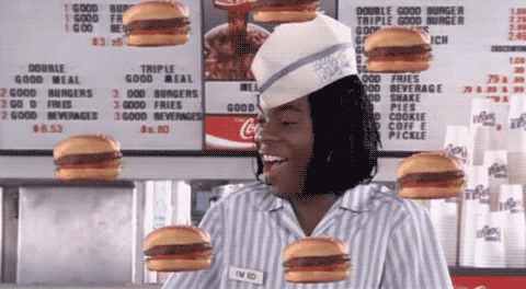 Dromen Bioscoop Eten en drinken Nick Gifs Hamburger glimlach 90s gelukkig goede hamburger kel humberge 