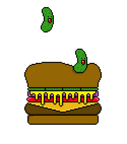 Eten en drinken Gifs Hamburger 420 aangepaste afdrukken Jan van Genten buttz 