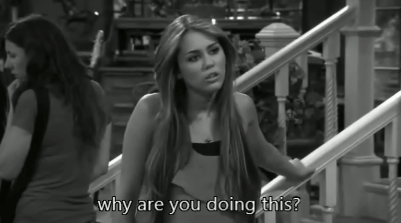 Artiesten Hannah montana Miley cyrus Gifs zwart en wit 