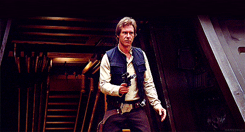 Harrison Ford GIF. Star wars Gifs Filmsterren Harrison ford Boeiend Han solo 