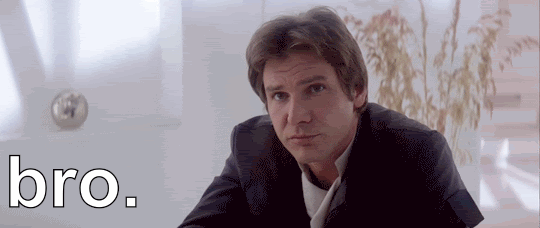Harrison Ford GIF. Bioscoop Star wars Gifs Filmsterren Harrison ford Han solo 