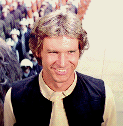 Harrison Ford GIF. Star wars Gifs Filmsterren Harrison ford Han solo Leia skywalker 