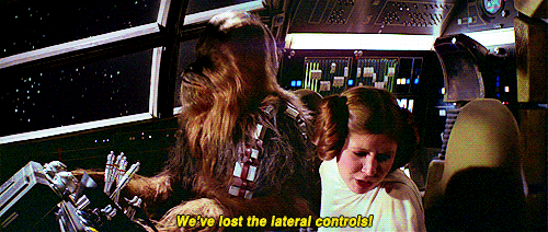 Harrison Ford GIF. Star wars Gifs Filmsterren Harrison ford Carrie fisher Een nieuwe hoop Leia organa 