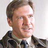 Interview Bioscoop Films en series Indiana jones Gifs Filmsterren Harrison ford lachend glimlachen 