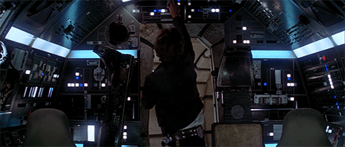 Harrison Ford GIF. Star wars Gifs Filmsterren Harrison ford Han solo The empire strikes back 