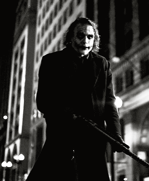 Heath Ledger GIF. Gifs Filmsterren Heath ledger The dark knight De joker 