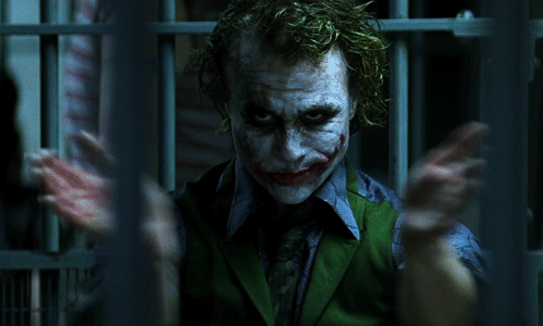 Heath Ledger GIF. Gifs Filmsterren Heath ledger Klappen Joker Sirious 