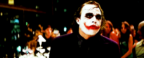 Heath Ledger GIF. Gifs Filmsterren Heath ledger The dark knight Joker 