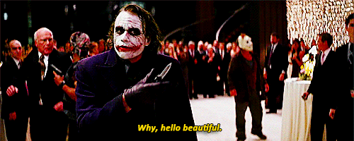Heath Ledger GIF. Gifs Filmsterren Heath ledger Joker Dark knight 