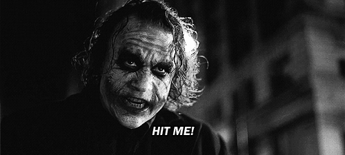 Heath Ledger GIF. Batman Gifs Filmsterren Heath ledger The dark knight Joker 