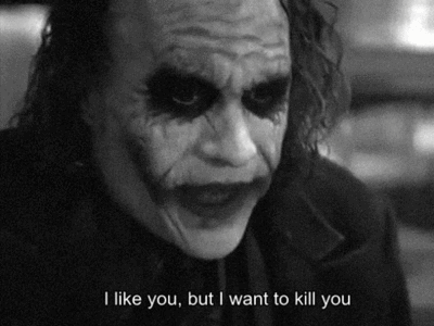 Heath Ledger GIF. Gifs Filmsterren Heath ledger The dark knight Joker 