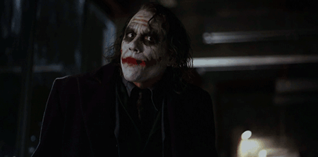 Heath Ledger GIF. Batman Gifs Filmsterren Heath ledger The dark knight De joker 