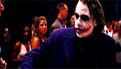 Heath Ledger GIF. Batman Gifs Filmsterren Heath ledger The dark knight De joker 