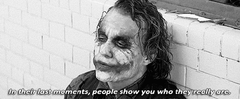 Heath Ledger GIF. Batman Rachel Gifs Filmsterren Heath ledger The dark knight De joker 