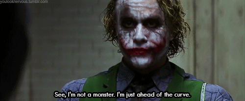 Heath Ledger GIF. Gifs Filmsterren Heath ledger The dark knight Monster Joker 
