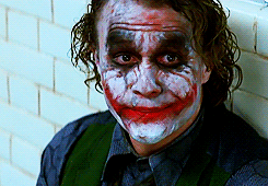 Heath Ledger GIF. Batman Gifs Filmsterren Heath ledger Klappen Joker 