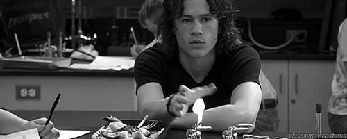 Heath Ledger GIF. Gifs Filmsterren Heath ledger 10 things i hate about you 