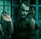 Gifs Filmsterren Heath ledger pratend joker 