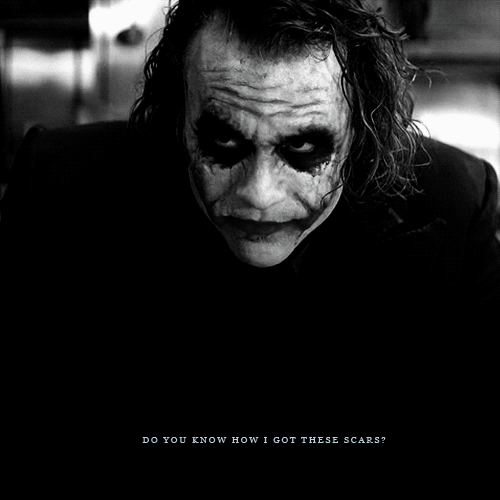 Heath Ledger GIF. Batman Gifs Filmsterren Heath ledger The dark knight De joker 