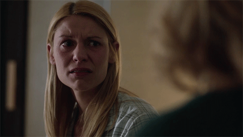 Huilen Films en series Homeland Gifs Filmsterren Claire danes schreeuw griep lelijke schreeuw carrie mathison 