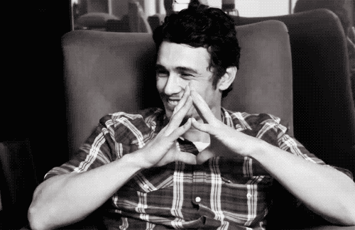 James Franco GIF. Gifs Filmsterren James franco Gelukkig Glimlachen 
