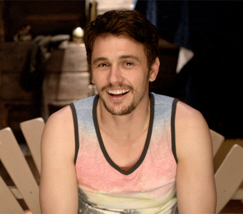 James Franco GIF. Gifs Filmsterren James franco Heet Lachend Shirtless 