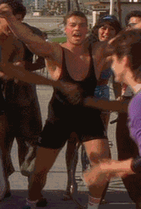 Jean Claude Van Damme GIF. Dansen Bioscoop Film Gifs Filmsterren Jean claude van damme Partij Opgewonden 80s 