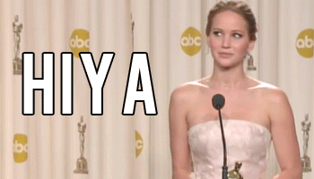 Hallo Gifs Filmsterren Jennifer lawrence oscars hiya 