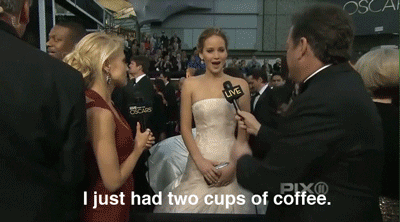 Koffie Gifs Filmsterren Jennifer lawrence oscars diannamcd 