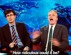 Jon Stewart GIF. Gifs Filmsterren Jon stewart Geamuseerd Popcorn 