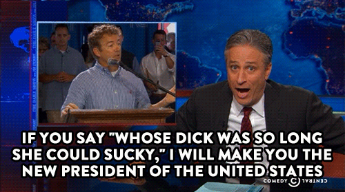 Jon Stewart GIF. Verward Gifs Filmsterren Jon stewart Wat Huh 