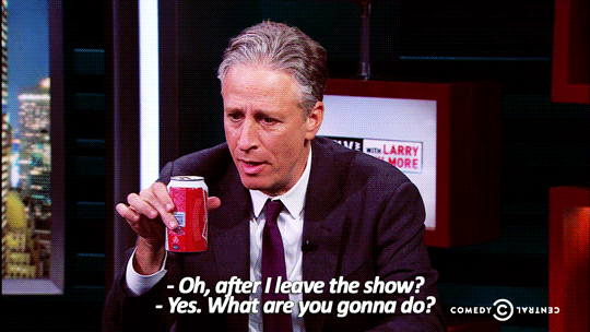 Jon Stewart GIF. Gifs Filmsterren Jon stewart Reactie 