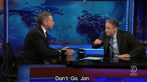 Jon Stewart GIF. Gifs Filmsterren Jon stewart Opgewonden Reacties Fangirl Fangirling 