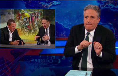 Jon Stewart GIF. Gifs Filmsterren Jon stewart Mic druppel Daily show 