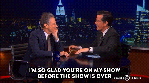 Jon Stewart GIF. Gifs Filmsterren Jon stewart Reactie 