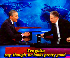 Jon Stewart GIF. Wow Bravo Gifs Filmsterren Jon stewart Stephen colbert 