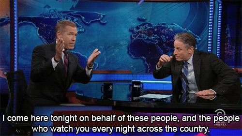 Jon Stewart GIF. Gifs Filmsterren Jon stewart Reactie Daily show Je maniacs 