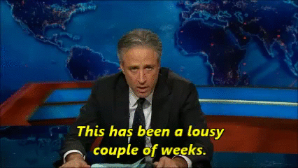 Jon Stewart GIF. Wow Bravo Gifs Filmsterren Jon stewart Stephen colbert 