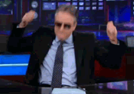 Jon Stewart GIF. Verward Gifs Filmsterren Jon stewart Wat Huh 