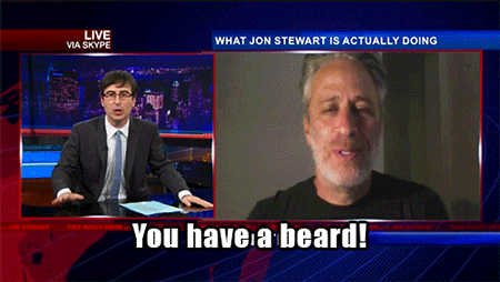 Jon Stewart GIF. Bioscoop Gifs Filmsterren Jon stewart Vreemd Verschrikking The faculty 