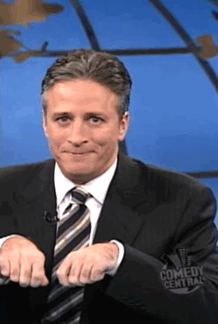Jon Stewart GIF. Gifs Filmsterren Jon stewart Mic druppel Daily show 