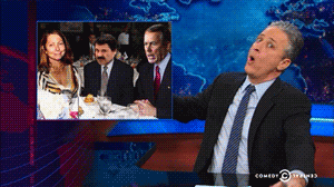Jon Stewart GIF. Gifs Filmsterren Jon stewart Opgewonden Reacties Fangirl Fangirling 