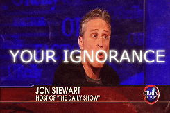 Jon Stewart GIF. Gifs Filmsterren Jon stewart Reactie Daily show Je maniacs 