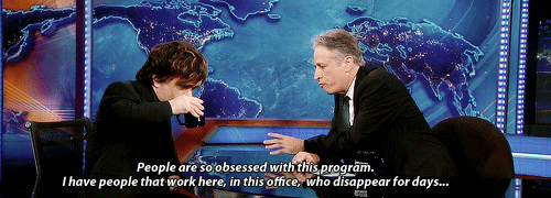 Jon Stewart GIF. Wow Bravo Gifs Filmsterren Jon stewart Stephen colbert 