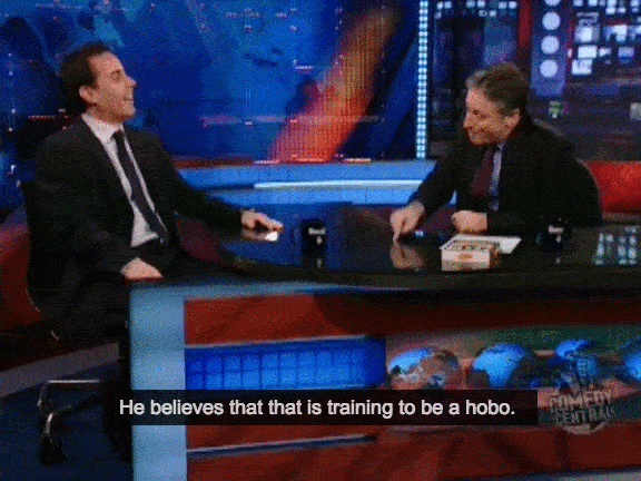 Jon Stewart GIF. Gifs Filmsterren Jon stewart Reactie 
