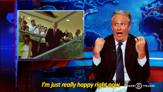 Jon Stewart GIF. Gifs Filmsterren Jon stewart Mic druppel Daily show 